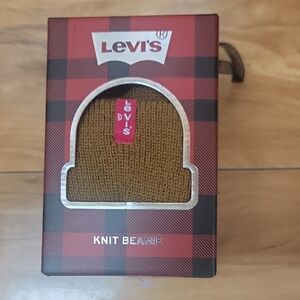 NEW Levi's Classic Tan Knit Beanie Hat
